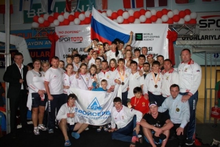 Сборная команда России по тайскому боксу на чемпионате Европы 2011г.